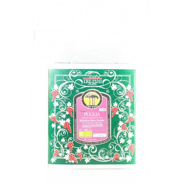 Vino Bag in Box 3 lt Bombino Nero Rosato Puglia Bio 2019