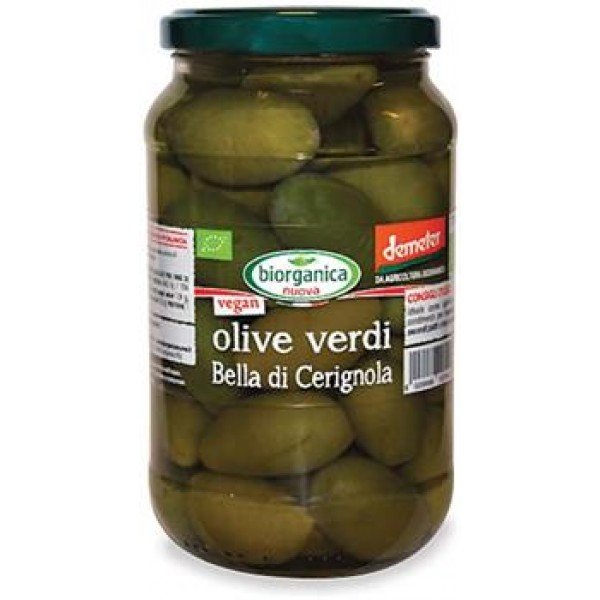 Olive verdi Bella di Cerignola in salamoia Biorganica Nuova 550 g