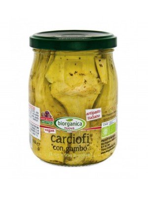 Carciofi con gambo in olio di semi Biorganica Nuova 550 g