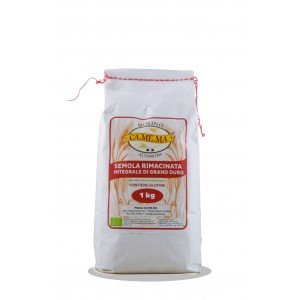 Semola Rimacinata di Grano Duro Integrale Bio 1kg Molino CaMeMa