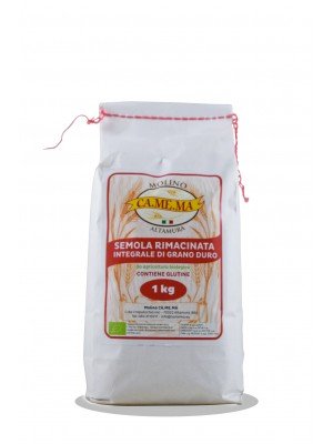 Semola Rimacinata di Grano Duro Integrale Bio 1kg Molino CaMeMa