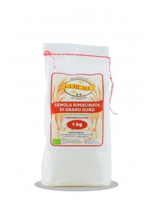 Semola Rimacinata di Grano Duro Bio 1kg Molino CaMeMa