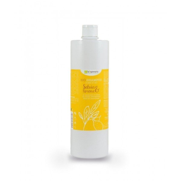 Shampoo liquido salvia e limone (capelli grassi) 1 Lt La Saponaria