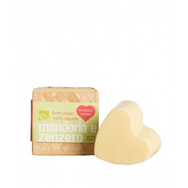 Burro solido da massaggio Mandorla e Zenzero 65 g La Saponaria