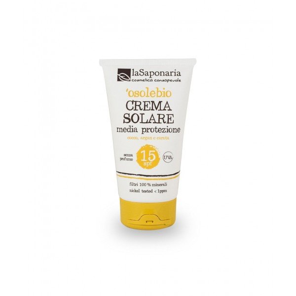 Crema solare media protezione SPF15 125 ml La Saponaria