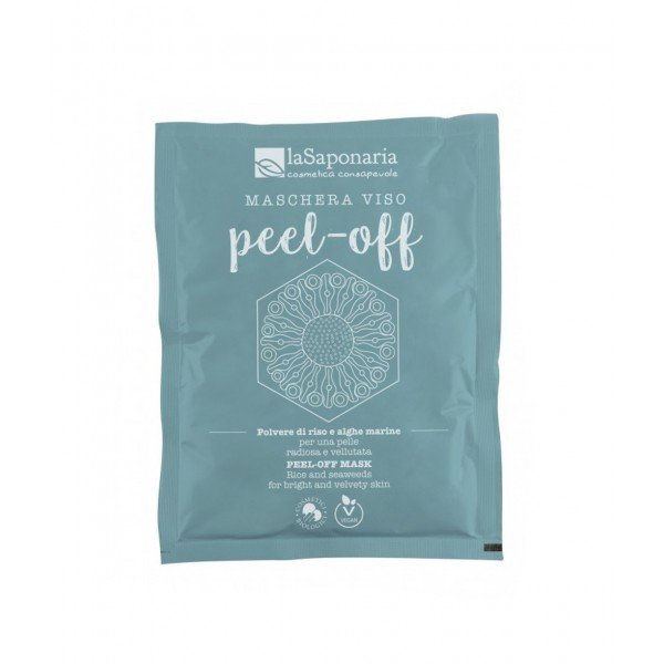 Maschera viso peel-off polvere di Riso e alghe 30 g La Saponaria